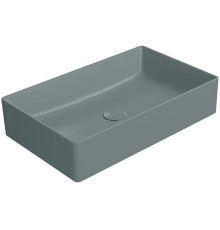 Раковина накладная GSI Kube X 600х370 мм без отверстия под смеситель Agave Matte 945304