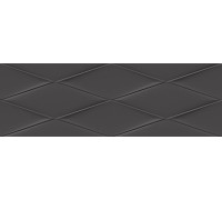 Плитка настенная Cersanit Vegas рельеф черный 25х75 см VGU232-53