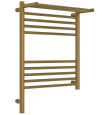 Полотенцесушитель электрический Сунержа Богема 3.1 с 1 полкой 50х60 см левое подключение состаренная латунь браш 051-6006-6050