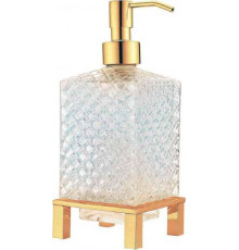 Дозатор для жидкого мыла Boheme настольный латунь/хрусталь золото 10225
