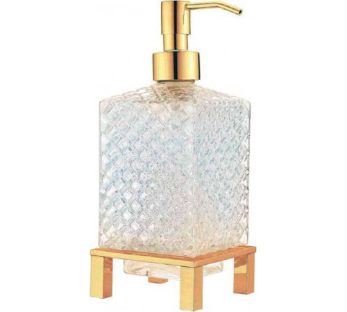 Дозатор для жидкого мыла Boheme настольный латунь/хрусталь золото 10225