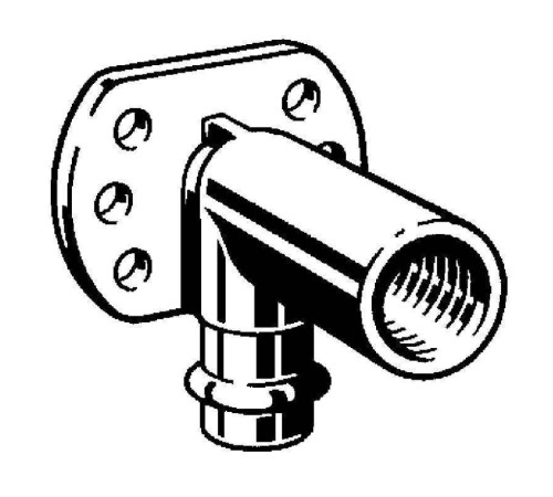 Водорозетка пресс-В Viega Sanpress SC-Contur 15x1/2 бронза удлиненная 116552