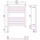Полотенцесушитель электрический Сунержа Богема 3.0 прямая 400x500 мм левый без покрытия 00-5804-5040