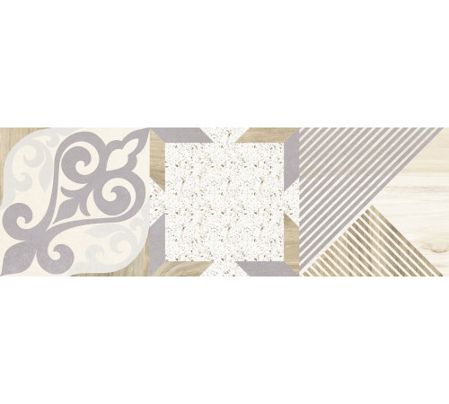 Плитка настенная Laparet Woody бежевый узор 25х75 см 9999219596
