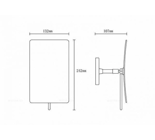 Зеркало косметическое подвесное Boheme Modern 13.2х10.7х24.2 см увеличение 3x хром 506-CR