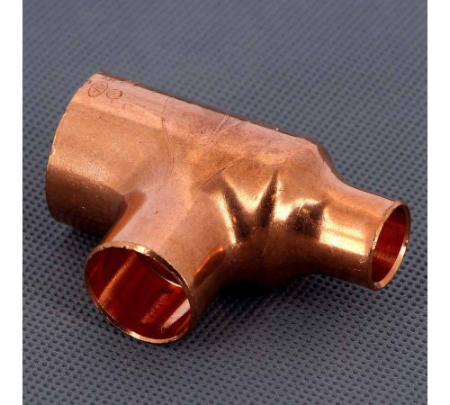 Тройник медный под пайку Viega 28х22х15 мм 112943