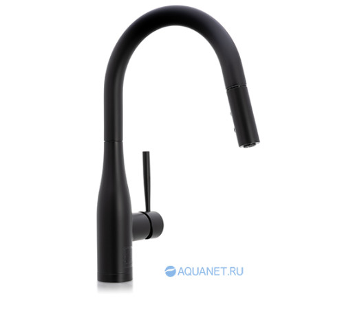 Смеситель для кухни Bravat Miranda с вытяжным изливом черный матовый F7164208BW-1B-ENG