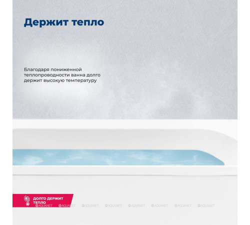 Акриловая ванна Aquanet Agata 170x75 см с каркасом 00369596