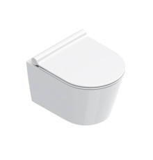 Унитаз подвесной Catalano Zero 46x35 см безободковый с сиденьем 0111460001