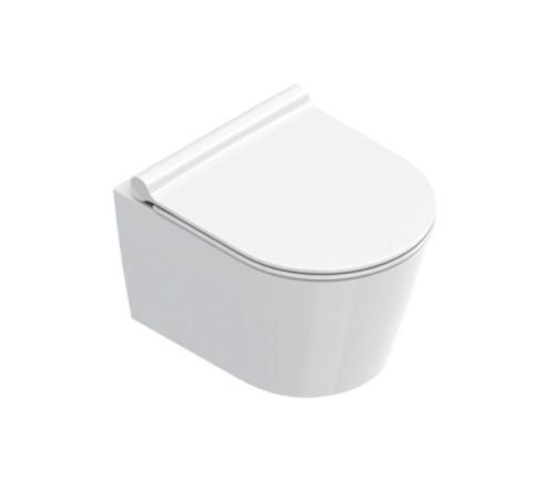 Унитаз подвесной Catalano Zero 46x35 см безободковый с сиденьем 0111460001