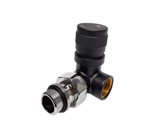 Вентиль на подачу вертикальный SR Rubinetterie Tondera 1/2 ручной правый черный матовый 0616-1500VC0S