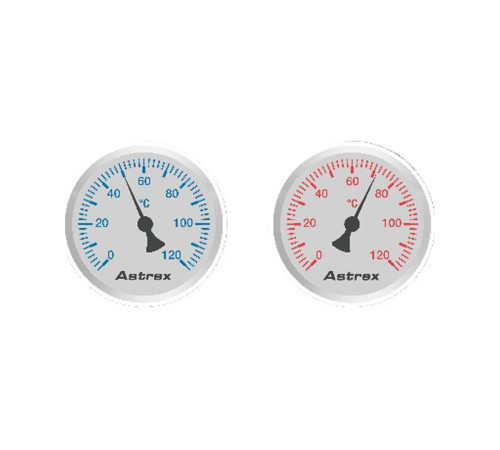 Комплект термометров Meibes для насосных групп Поколение 9 красный и синий A58071.91