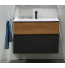 Тумба под раковину Burgbad Fiumo 820х490х610 мм Tectona Cinnamon/Graphite Soft Matt SFXN082F3958FOT52G0200