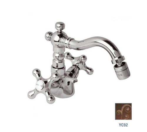 Смеситель для биде Daniel Revival Decora с донным клапаном медь V6400YC 92