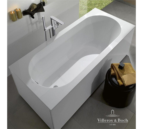 Ванна встраиваемая прямоугольная Villeroy & Boch Oberon 170x75x45 см Quaryl с ножками белый UBQ170OBE2V-01