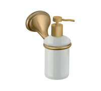 Дозатор жидкого мыла Daniel Revival подвесной керамика белый/бронза REDI954 br 63