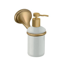 Дозатор жидкого мыла Daniel Revival подвесной керамика белый/бронза REDI954 br 63