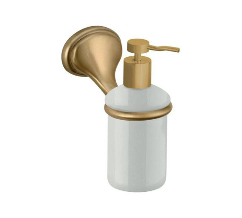 Дозатор жидкого мыла Daniel Revival подвесной керамика белый/бронза REDI954 br 63