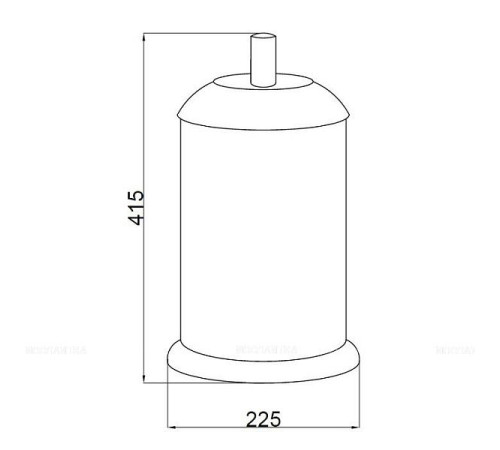 Ведро мусорное Boheme Murano круглое напольное бронза 10914-W-BR