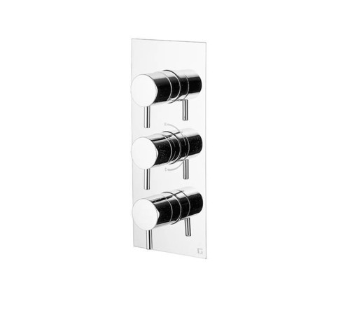 Термостатический встраиваемый смеситель для душа Gattoni Termostatici 3 выхода хром TS994/22C0.M