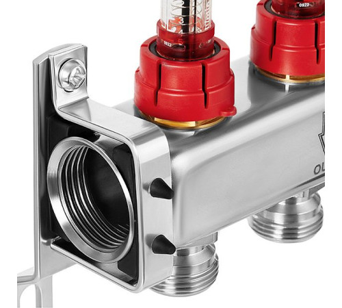 Комплект коллекторов Hoobs из нержавеющей стали с расходомерами 1 x 3/4 4 выхода HB-INCRK-804504