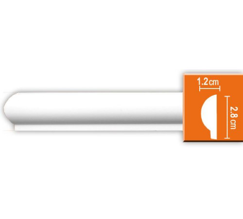 Молдинг DECOMASTER 97101F полиуретановый гибкий гладкий 30x12x2400 мм 97101F