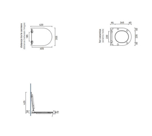 Сиденье для унитаза Catalano Zero 46 см с микролифтом тонкое 0151200001