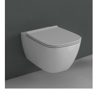 Унитаз подвесной Globo Genesis безободковый 55х36 см белый GNS02.BI/GN020.BI