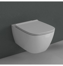 Унитаз подвесной Globo Genesis безободковый 55х36 см белый GNS02.BI/GN020.BI