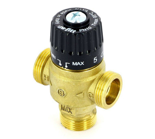 Клапан термосмесительный Uni-Fitt 3/4 30-65 °C смешение в центр 353G2230