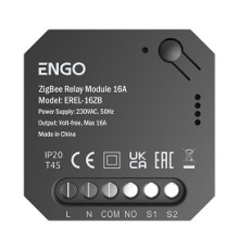 Реле ZigBee ENGO 1x16A выход NO-COM EREL-16ZB