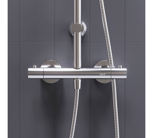 Душевая система DORFF Futura с термостатом и тропическим душем D0710400