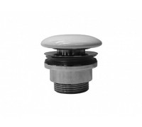 Донный клапан GSI PVC11 с открытым сливом для раковин без перелива белый глянцевый PVC11