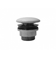 Донный клапан GSI PVC11 с открытым сливом для раковин без перелива белый глянцевый PVC11