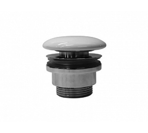 Донный клапан GSI PVC11 с открытым сливом для раковин без перелива белый глянцевый PVC11