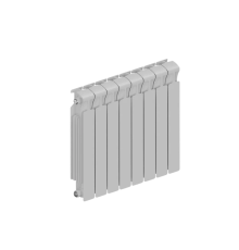 Радиатор биметаллический RIFAR MONOLIT 500 8 секций боковое подключение RAL 9016 MN-500-08