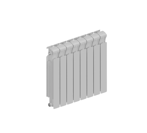 Радиатор биметаллический RIFAR MONOLIT 500 8 секций боковое подключение RAL 9016 MN-500-08