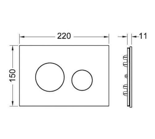 Лицевая панель клавиши смыва для унитаза TECE TECEloop светлый бетон 9240614