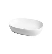 Раковина накладная Azzurra Elegance Circle 60x40x14 см Bianco lucido ELLA060400C0BI