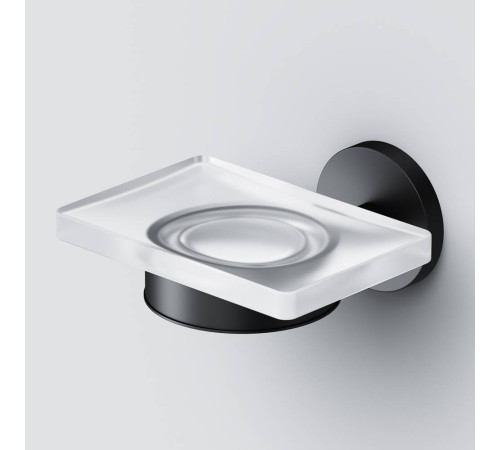 Мыльница стеклянная с настенным держателем AM.PM X-Joy черный A85A34222