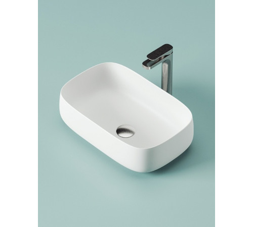 Раковина накладная Artceram Cognac Quadro 560x410 мм белый глянцевый COL009 01 00