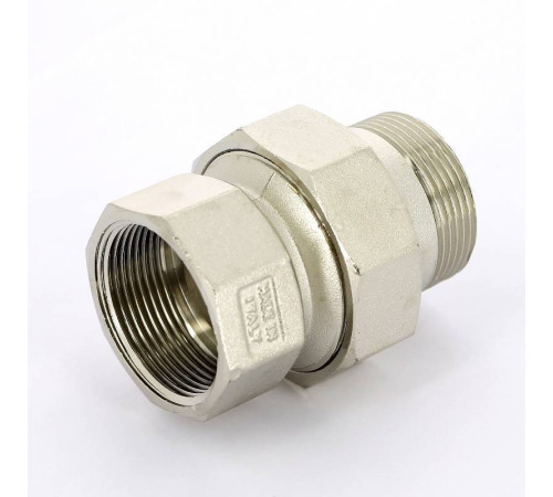 Разъемное соединение Tiemme 1 1/2 НВ прямое никелированное с прокладкой O-ring 1500251