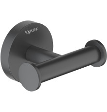 Крючок двойной Aquanet Оберон матовый черный AQ4202MB