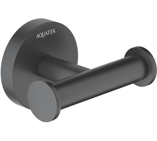 Крючок двойной Aquanet Оберон матовый черный AQ4202MB