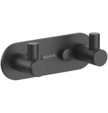 Крючок двойной Aquanet Европа матовый черный AQ4102MB