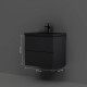 Тумба под раковину подвесная AM.PM Gem 60 см черный матовый M90FHX06022BM