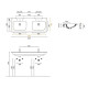 Раковина двойная Catalano Italy 125х50 см без отверстия 0721270001