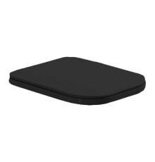 Сиденье для унитаза Simas Henges быстросъемное с микролифтом черный матовый хром HE004 nero matt/cr