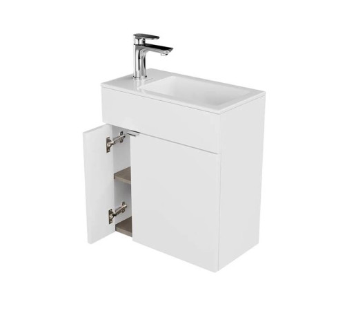 Тумба подвесная с раковиной Kerama Marazzi Lato 49.5х27х55 см белый глянец LA.wb.50 / LAT.50.1\WHT