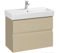 Тумба под раковину Roca Oleta подвесная 2 ящика 760x548x374 мм капучино матовый A857640515